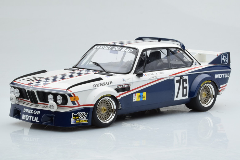 BMW 3.0 CSL E9 Garage Du Bac Depnic Coulon 24h Le Mans Minichamps 1/18