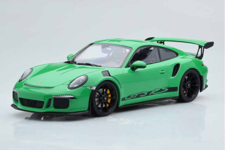 Porsche 911 991.1 GT3 RS Green With Black Wheels Minichamps 1/188