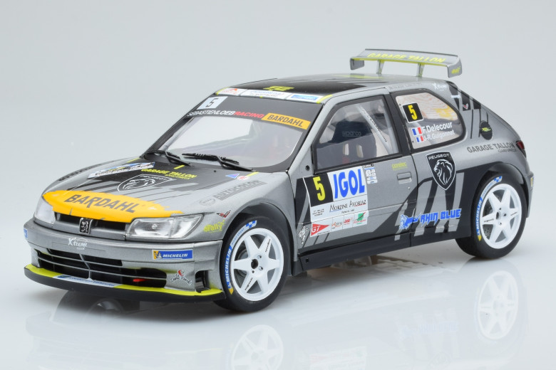 S1808302  Peugeot 306 Maxi Gray n5 Rally Du Mont Blanc Solido 1/18