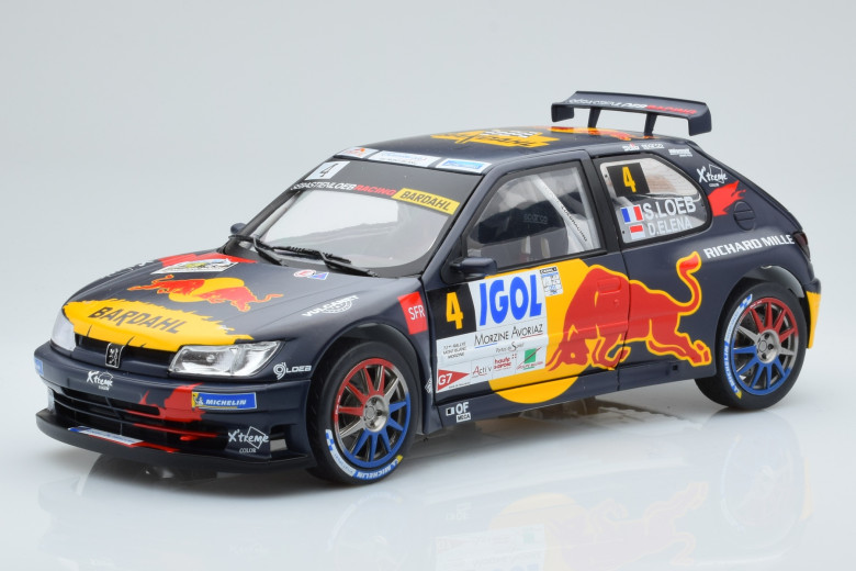 S1808301  Peugeot 306 Maxi n4 S Loeb Rally Mont Blanc Solido 1/18