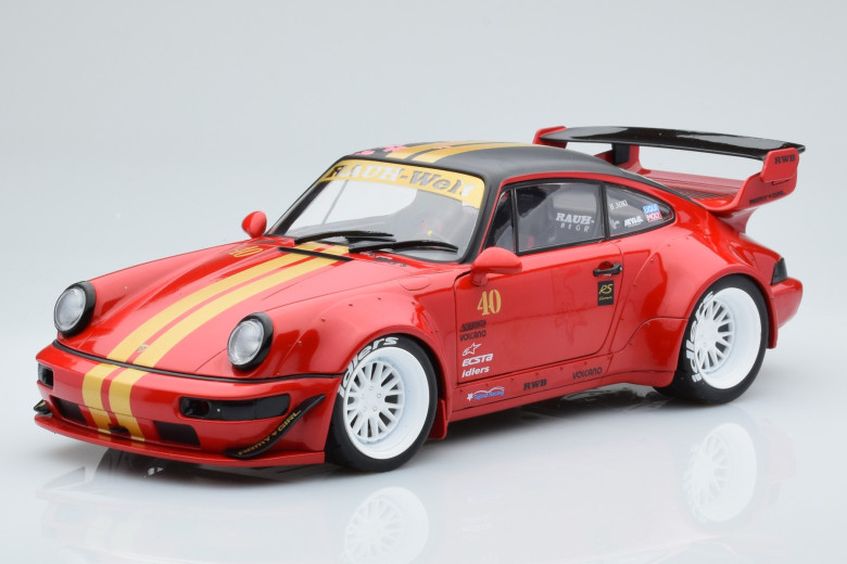 S1807506  Porsche 911 964 RWB Red Sakura Solido 1/18