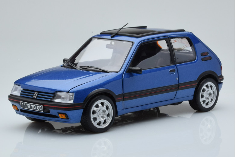 Peugeot 205 GTi 1.9 With Window Roof Miami Blue Norev 1/18
