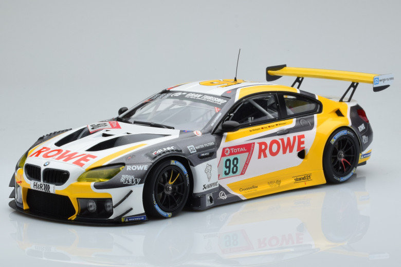 BMW M6 GT3 Team Rowe Racing n98 Blomqvist Eng Auer Wiitmann 24h Nurburgring Minichamps 1/18