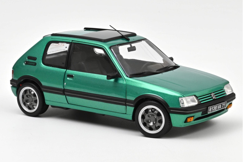 Peugeot 205 GTi Griffe With Window Roof Green Norev 1/18
