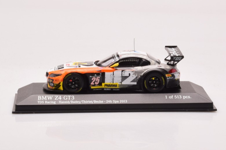 BMW Z4 E89 GT3 TDS Racing n25 Hassid Badey Thiret Beche Spa 24h Minichamps 1/43