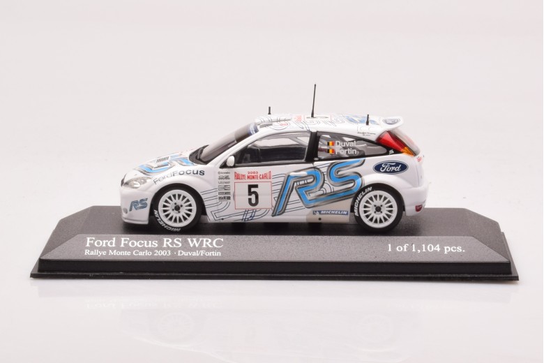430038905  Ford Focus RS WRC n5 Duval Fortin Rally Monte Carlo Minichamps 1/43