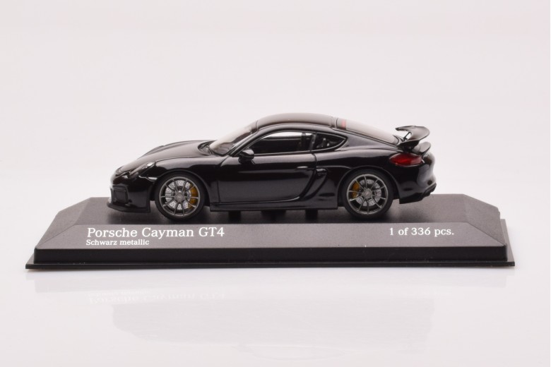 410066121  Porsche Cayman GT4 Black Metallic Minichamps 1/43