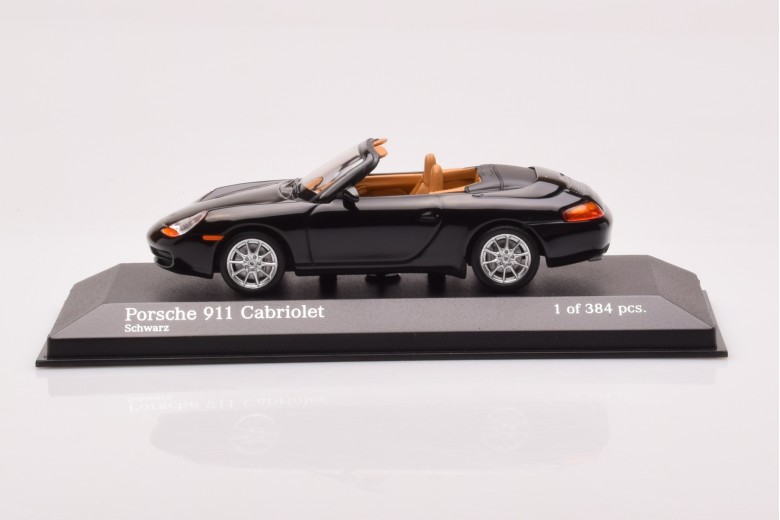 400061090  Porsche 911 996 Cabriolet Black Metallic Minichamps 1/43