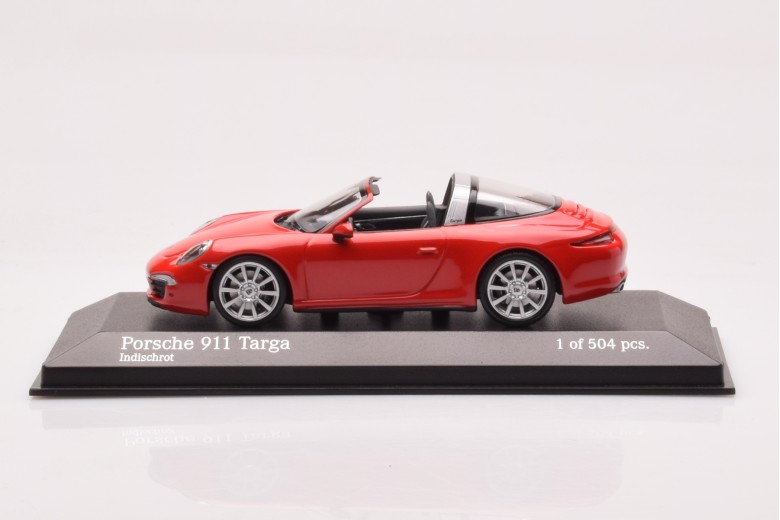 410062440  Porsche 911 991 Targa Red Minichamps 1/43