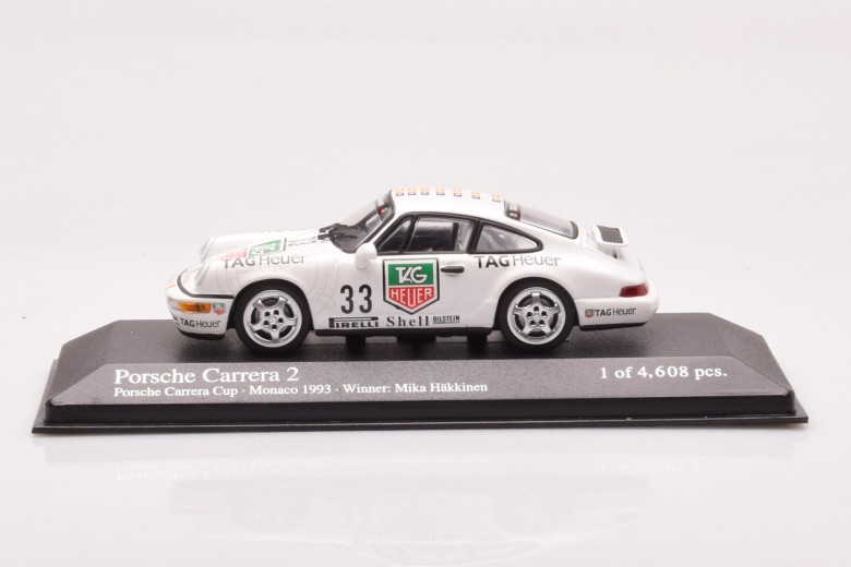 430936033  Porsche 911 993 Carrera 2 n33 Carrera Cup M Hakkinen Monaco Winner Minichamps 1/43