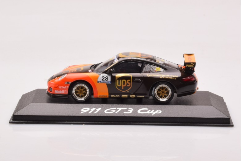 WAP02012017  Porsche 911 997 GT3 Cup UPS n28 Brown Orange Minichamps 1/43