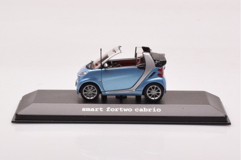 B66960054  Smart Fortwo Cabrio Blue Metallic Minichamps 1/43