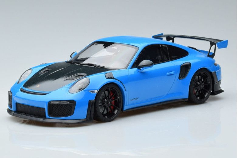 Porsche 911 991.2 GT2 RS Blue & Black Wheels Minichamps 1/18
