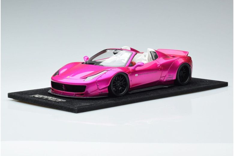 Ferrari 458 Italia Spyder Liberty Walk Flash Pink AB Models 1/18