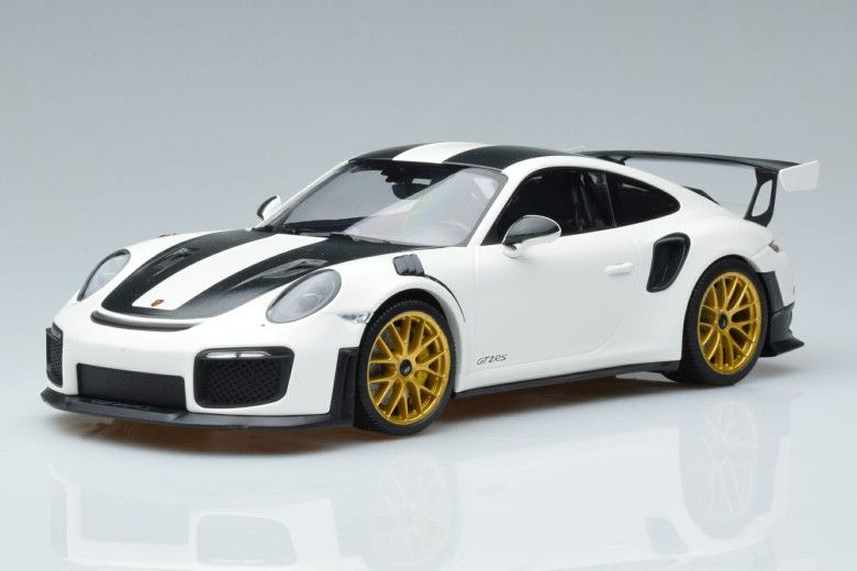 153068308  Porsche 911 991.2 GT3 RS WP White and Gold Wheels Minichamps 1/18