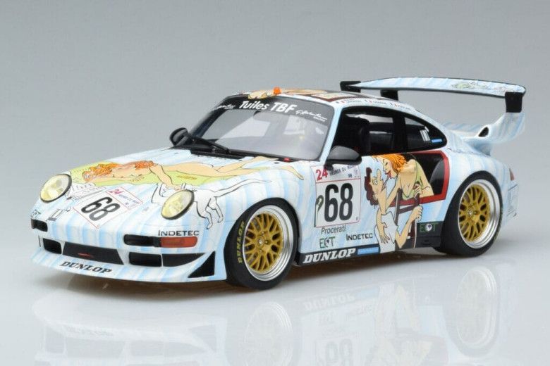 Porsche 911 993 GT2 Naked Lady 68 24h Le Mans GT Spirit 1/18