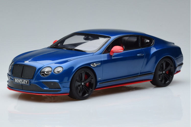KJ006  Bentley Continental GT Speed Black Edition Blue GT Spirit 1/18