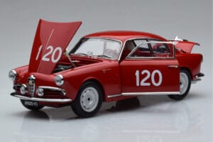 Alfa Romeo Giulietta SV #120 Mille Miglia 1956 Kyosho 1:18 08957A Diecast - image 2 of 9