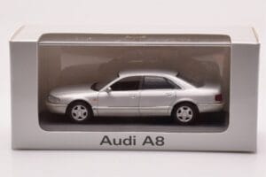 Audi A8 D2 Silver Green Strip Minichamps 1:43 AUDI-264455 Diecast - image 4 of 4