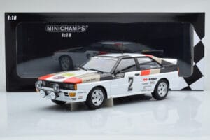 Audi Quattro Audi Sport #1 H. Mikkola / A. Hertz Winners International Swedish Rally 1981 Minichamps 1:18 155811102 Diecast - image 6 of 6