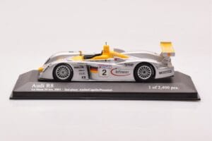 Audi R8 Infineon #2 L. Aiello / R. Capello / Pescatori 2nd Place 24 Hours of Le Mans 2001 Minichamps 1:43 400011202 Diecast