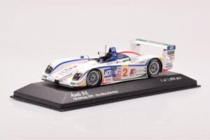 Audi R8 #2 E. Pirro / F. Biela / A. McNish 12 Hours of Sebring 2nd Place 2005 Minichamps 1:43 400051302 Diecast - image 2 of 4