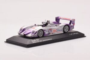 Audi R8 LMP900 #28 F. Biela / P. Kaffer / A. McNish 12 Hours of Sebring Winner 2004 Minichamps 1:43 4000412328 Diecast - image 2 of 4