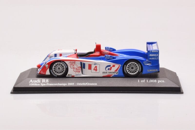 Audi R8 #4 M. Ortelli / J-M. Gounon 1000km Spa 2005 Minichamps 1:43 400051304 Diecast