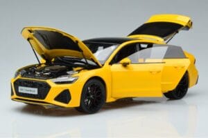 Audi RS7 C8 Sportback Yellow Vossen Rims Limited Edition Kengfai 1:18 VAKF 0335 Diecast - image 2 of 8