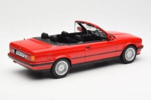 BMW 318i E30 Cabriolet Red Norev 1:18 183210 Diecast - image 2 of 6