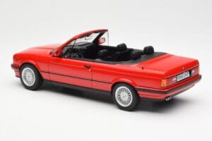 BMW 318i E30 Cabriolet Red Norev 1:18 183210 Diecast - image 5 of 6
