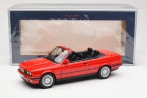 BMW 318i E30 Cabriolet Red Norev 1:18 183210 Diecast - image 6 of 6