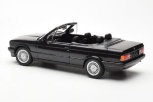 BMW 325i E30 Cabriolet Black Metallic Norev 1:18 183211 Diecast - image 5 of 6