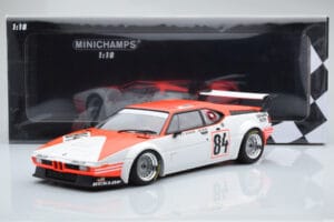 BMW M1 Equipe Dominique Lacaud #84 H. Stuck / Burger / D. Lacaud 24 Hours of Le Mans 1980 Minichamps 1:18 155802984 Diecast - image 6 of 6