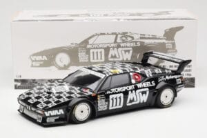 BMW M1 #111 Team MK Motorsport J-L. Witmeur / Krankenberg / Libert 24 Hours of Le Mans 1986 Minichamps 1:18 180862911 Diecast - image 8 of 8