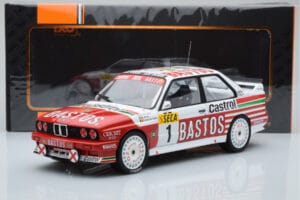 BMW M3 E30 Bastos #1 R. Ravaglia / E. Pirro / E. Van de Poele 24 Hours of Spa 1991 IXO 1:18 18RMC081A Diecast - image 6 of 6