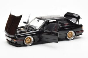 BMW M3 E30 Sport Evolution Black Custom Wheels AUTOart 1:18 70562 Diecast - image 2 of 8