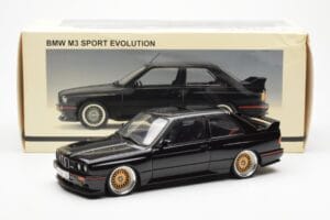 BMW M3 E30 Sport Evolution Black Custom Wheels AUTOart 1:18 70562 Diecast - image 8 of 8