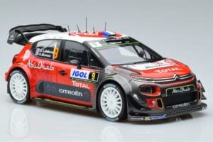 Citroen C3 WRC #9 S. Lefebvre / G. Moreau Tour de Corse 2017 Norev 1:18 181633 Diecast - image 4 of 6