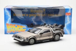 DeLorean DMC-12 Time Machine Back to the Future Silver Sun Star 1:18 2711 Diecast - image 2 of 8