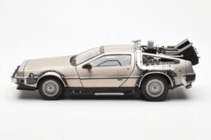 DeLorean DMC-12 Time Machine Back to the Future Silver Sun Star 1:18 2711 Diecast - image 3 of 8