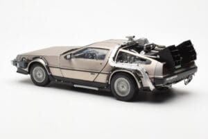 DeLorean DMC-12 Time Machine Back to the Future Silver Sun Star 1:18 2711 Diecast - image 4 of 8