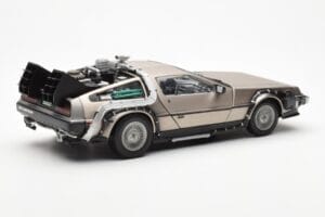DeLorean DMC-12 Time Machine Back to the Future Silver Sun Star 1:18 2711 Diecast - image 5 of 8