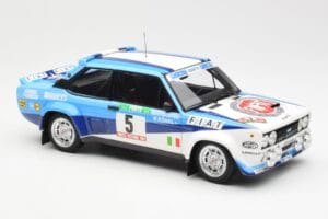 Fiat 131 Abarth #5 Team Fiat Works Rally Portugal 1980 Kyosho 1:18 08376A Diecast - image 6 of 8