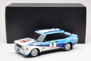 Fiat 131 Abarth #5 Team Fiat Works Rally Portugal 1980 Kyosho 1:18 08376A Diecast - image 8 of 8