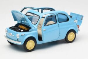 Fiat Nuova 500 Celeste Blue Kyosho 1:18 08966LB Diecast - image 2 of 8