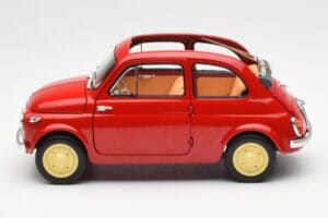 Fiat Nuova 500 Coral Red Kyosho 1:18 08966R Diecast - image 4 of 8
