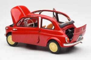 Fiat Nuova 500 Coral Red Kyosho 1:18 08966R Diecast - image 5 of 8