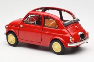Fiat Nuova 500 Coral Red Kyosho 1:18 08966R Diecast - image 7 of 8