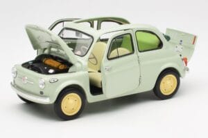 Fiat Nuova 500 Clear Green Kyosho 1:18 08966LG Diecast - image 2 of 8